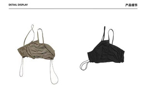 LIMISEVEN · Deconstructed Drawstring Asymmetric Camisole