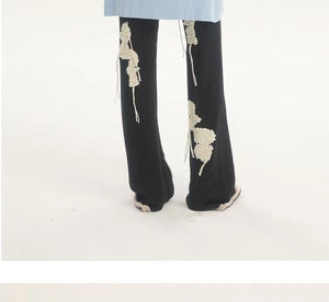 LIMISEVEN · Textured Yarn Patchwork Knit Trousers