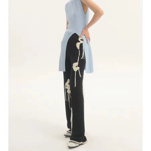 LIMISEVEN · Textured Yarn Patchwork Knit Trousers