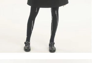 LIMISEVEN · Hand-Stitched Irregular-Line Knee-High Socks