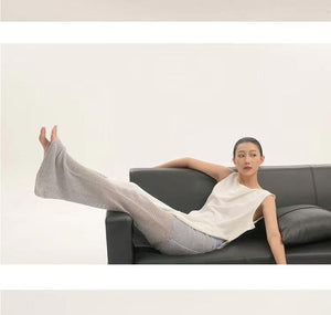 LIMISEVEN · Blue Lightweight Knit Trousers