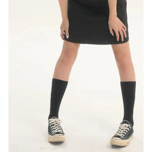 LIMISEVEN · Black Flocked Logo Socks