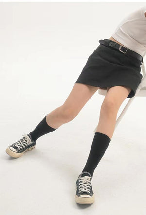 LIMISEVEN · Black Flocked Logo Socks