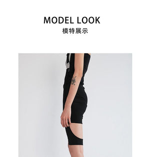 LIMISEVEN · Detachable Reflective Bow Thorn-Pattern Calf Socks