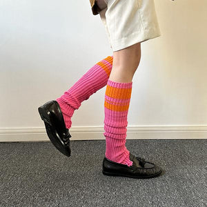 LIMISEVEN · Vintage Striped Knit Slouch Leg Warmers