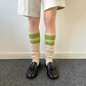 LIMISEVEN · Vintage Striped Knit Slouch Leg Warmers
