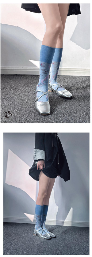 LIMISEVEN · Fallen Flower Collection Vintage Silky Socks