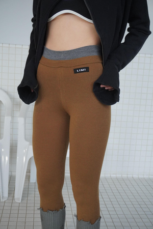 LIMISEVEN · Color-Block Low-Rise Knit Leggings