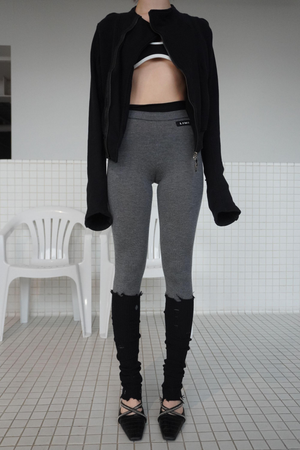 LIMISEVEN · Color-Block Low-Rise Knit Leggings