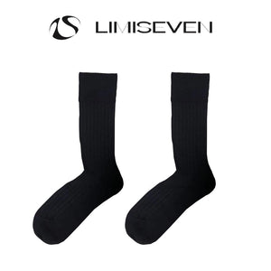 LIMISEVEN · Everyday Solid-Color Ribbed Mid-Calf Socks