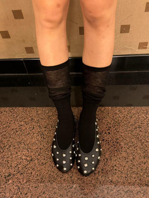 LIMISEVEN · Double-Cuff Knee-High Slouch Socks