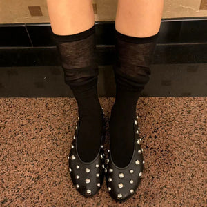 LIMISEVEN · Double-Cuff Knee-High Slouch Socks