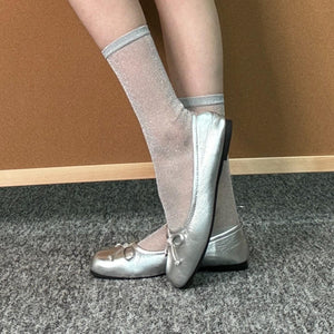 LIMISEVEN · Silky Shimmer Sheer Socks