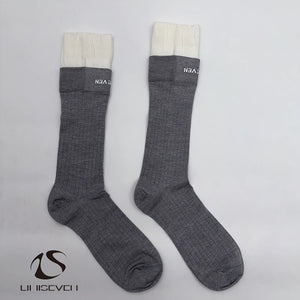 LIMISEVEN · 3D Letter Double-Layer Knee-High Socks