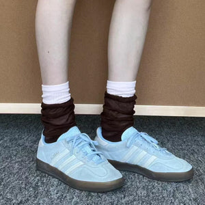LIMISEVEN · Solid-Color Ribbed Socks with Layered Cuffs