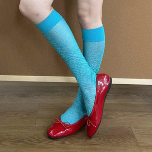 LIMISEVEN · Shimmer Knee-High Slouch Socks