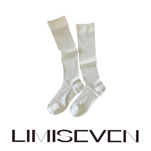 LIMISEVEN · Lightweight Solid-Color Calf Slouch Socks