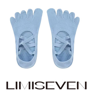 LIMISEVEN · Double Cross-Strap Non-Slip Five-Toe Socks