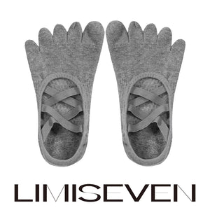 LIMISEVEN · Double Cross-Strap Non-Slip Five-Toe Socks