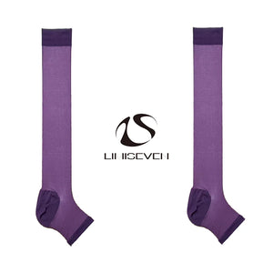 LIMISEVEN · Lightweight Color-Block Compression Slouch Socks