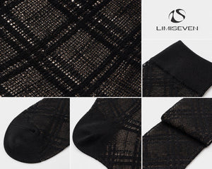 LIMISEVEN · Lightweight Openwork Diamond Knee-High Socks