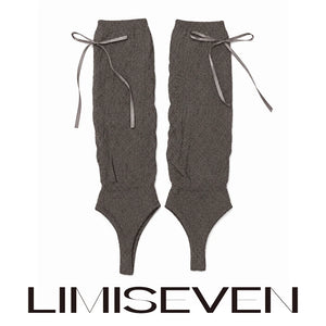 LIMISEVEN · Bow Ribbon Stirrup Leg Warmers