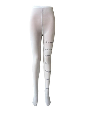 LIMISEVEN High-Waist Graffiti Print Tights
