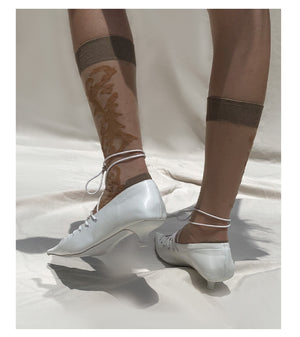 LIMISEVEN Vintage Pattern Socks - Brown