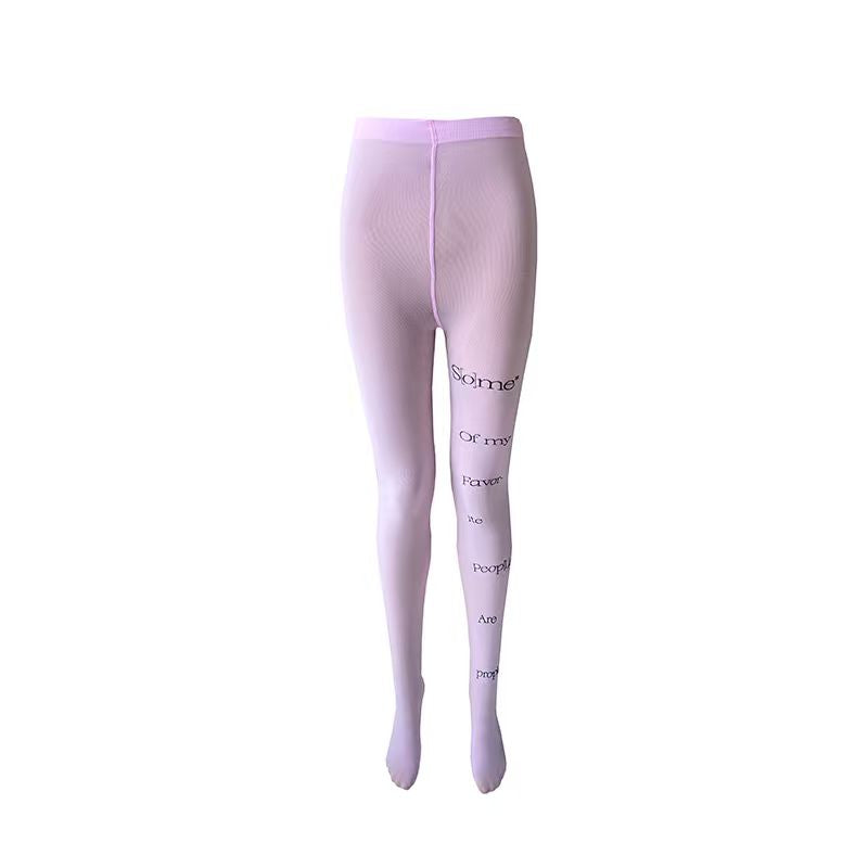 limiseven single-letter print one-piece high-waist leggings