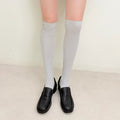 Limiseven Pearl Studded Simple Style Over-the-Knee Slouch Socks