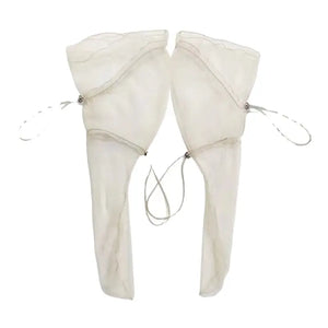 LIMISEVEN · Adjustable Drawstring Tulle Pleated Lace Socks