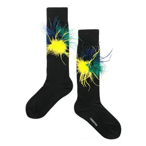 LIMISEVEN · Vintage Cotton Socks with Detachable Feather Accessories