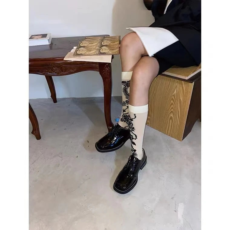 LIMISEVEN · Vintage Pattern Lightweight Socks