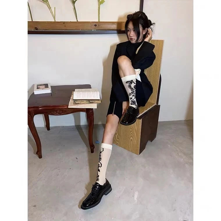 LIMISEVEN · Vintage Pattern Lightweight Socks