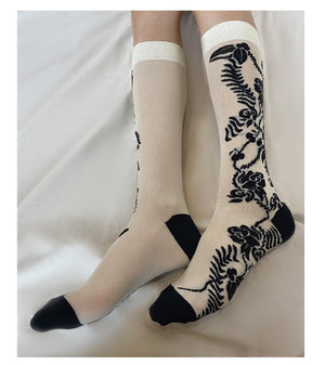 LIMISEVEN · Vintage Pattern Lightweight Socks