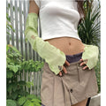 LIMISEVEN · Lightweight Distressed Knit Arm Warmers