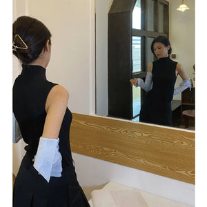 LIMISEVEN · Lightweight Distressed Knit Arm Warmers