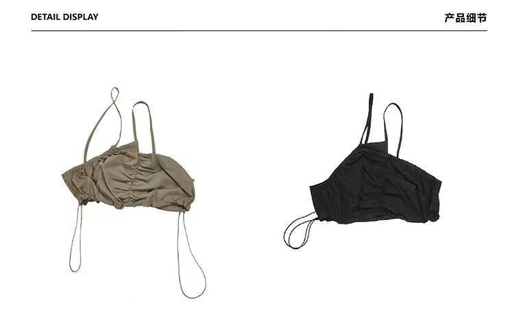 LIMISEVEN · Deconstructed Drawstring Asymmetric Camisole