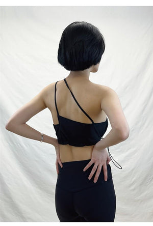 LIMISEVEN · Deconstructed Drawstring Asymmetric Camisole