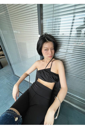 LIMISEVEN · Deconstructed Drawstring Asymmetric Camisole