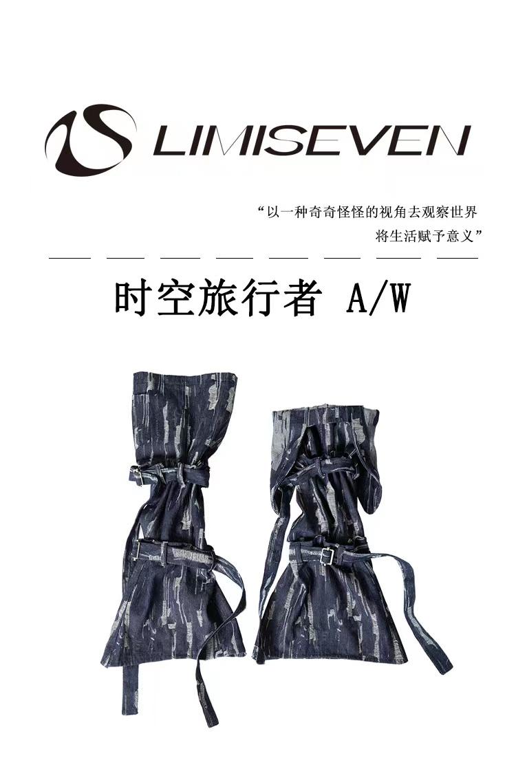 LIMISEVEN · Asymmetric Two-Tone Strap Leg Warmers