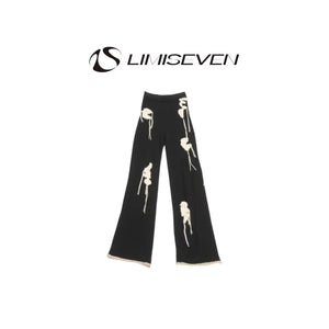 LIMISEVEN · Textured Yarn Patchwork Knit Trousers