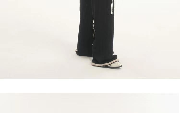 LIMISEVEN · Textured Yarn Patchwork Knit Trousers