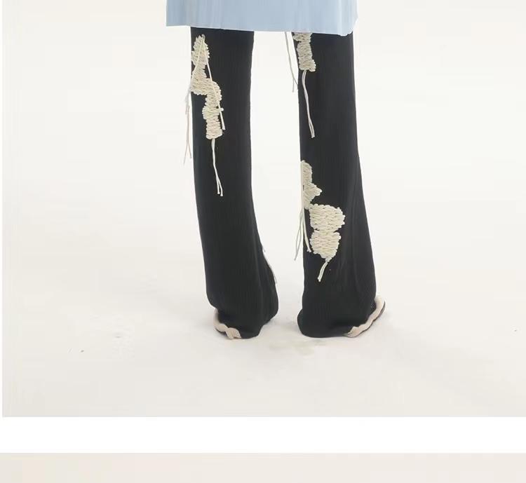 LIMISEVEN · Textured Yarn Patchwork Knit Trousers