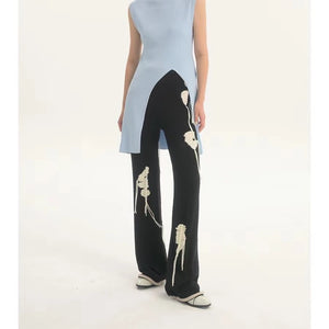 LIMISEVEN · Textured Yarn Patchwork Knit Trousers