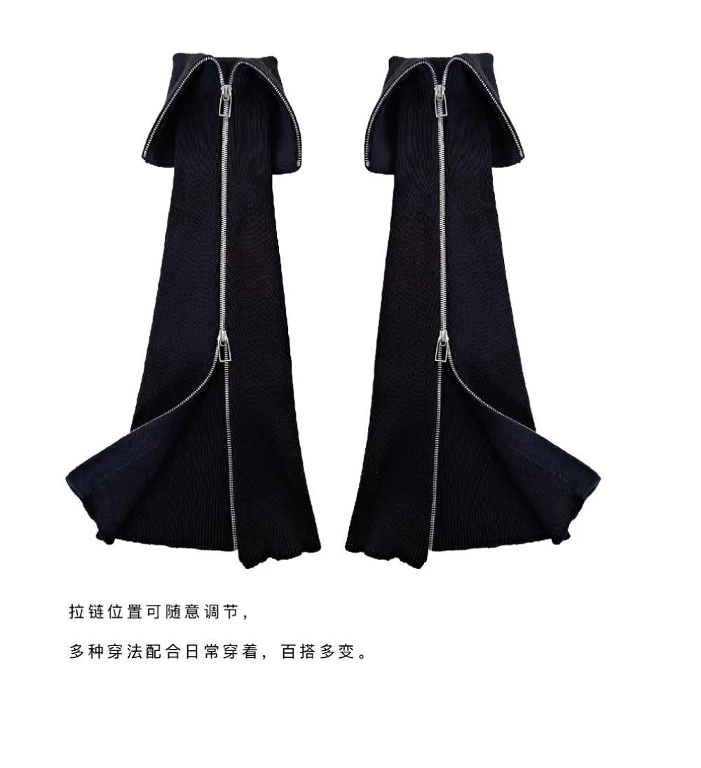 LIMISEVEN · Double-Zip Knit Leg Warmers