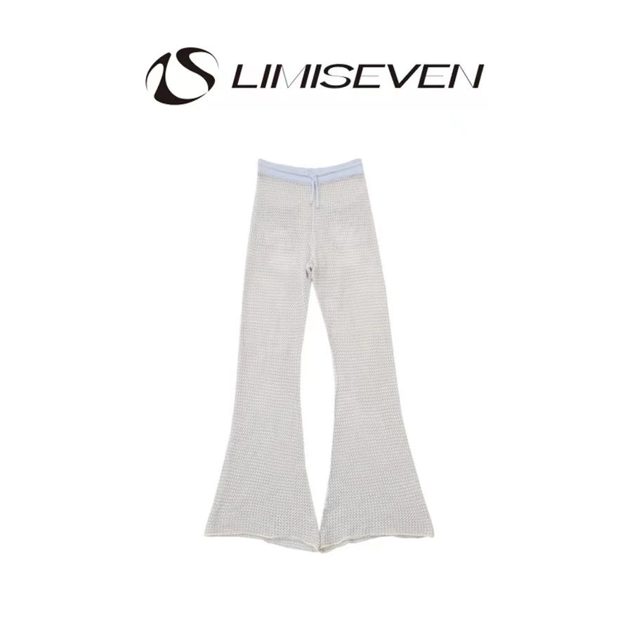 LIMISEVEN · Blue Lightweight Knit Trousers