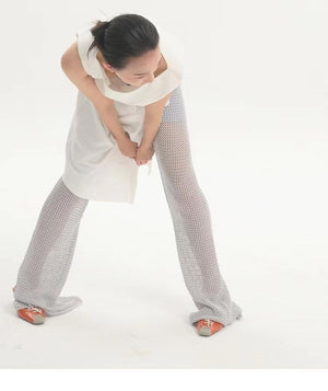 LIMISEVEN · Blue Lightweight Knit Trousers