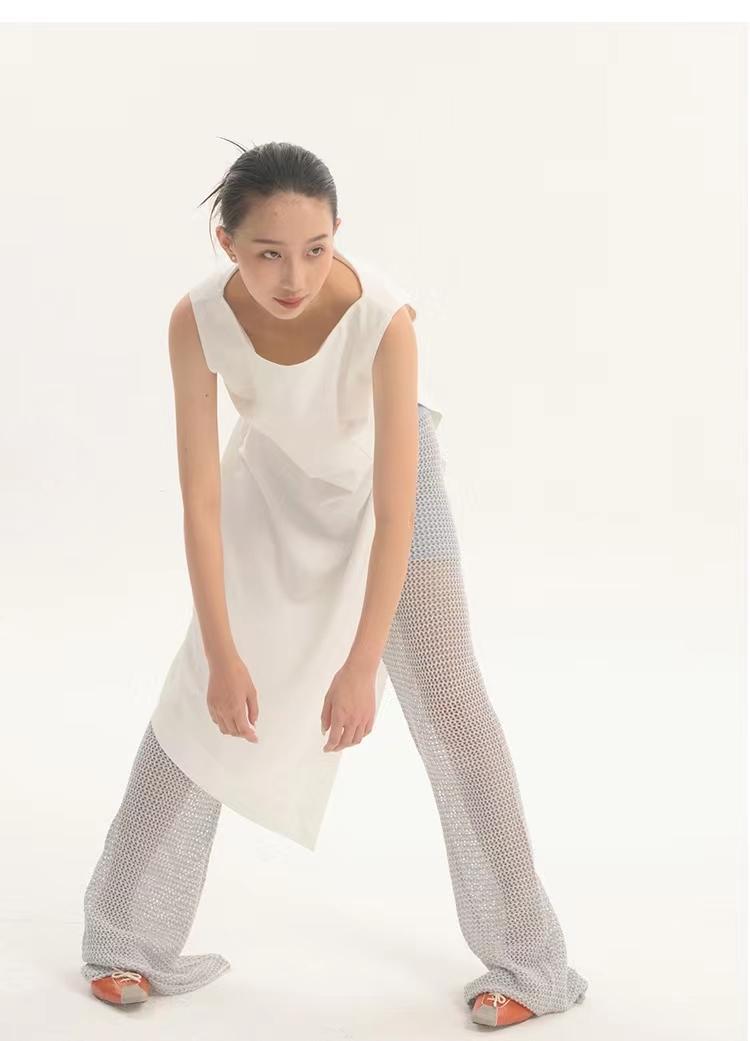 LIMISEVEN · Blue Lightweight Knit Trousers