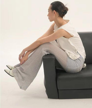LIMISEVEN · Blue Lightweight Knit Trousers